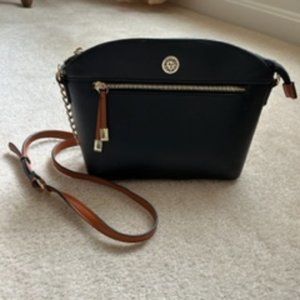 Anne Klein Crossbody purse gold chain black/brown
